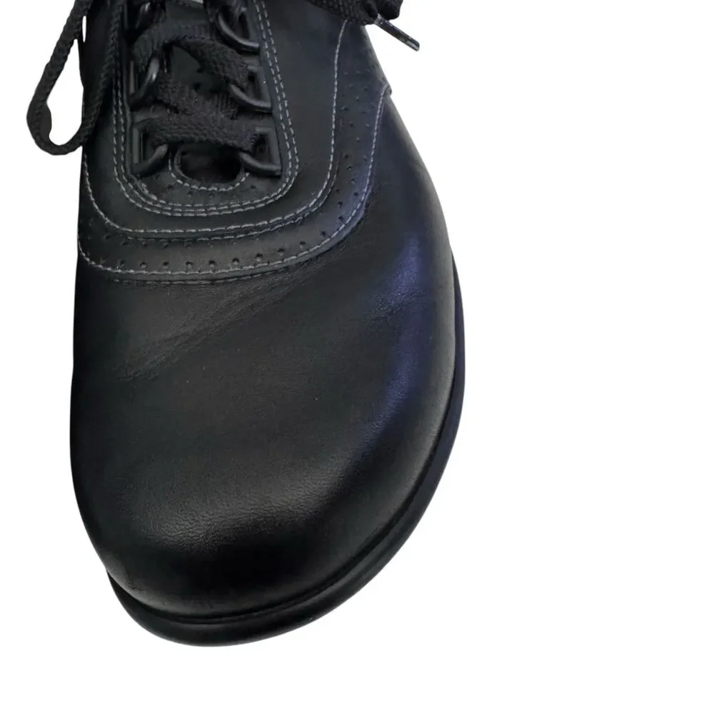 SAS Walk Easy‎ Black Leather Comfort Walking Shoes Women’s 9.5N $209 Made In USA
